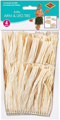 Miniatura 2 de Lazos de brazo y pierna de rafia natural accesorio de fiesta 1 unidad 4paquete