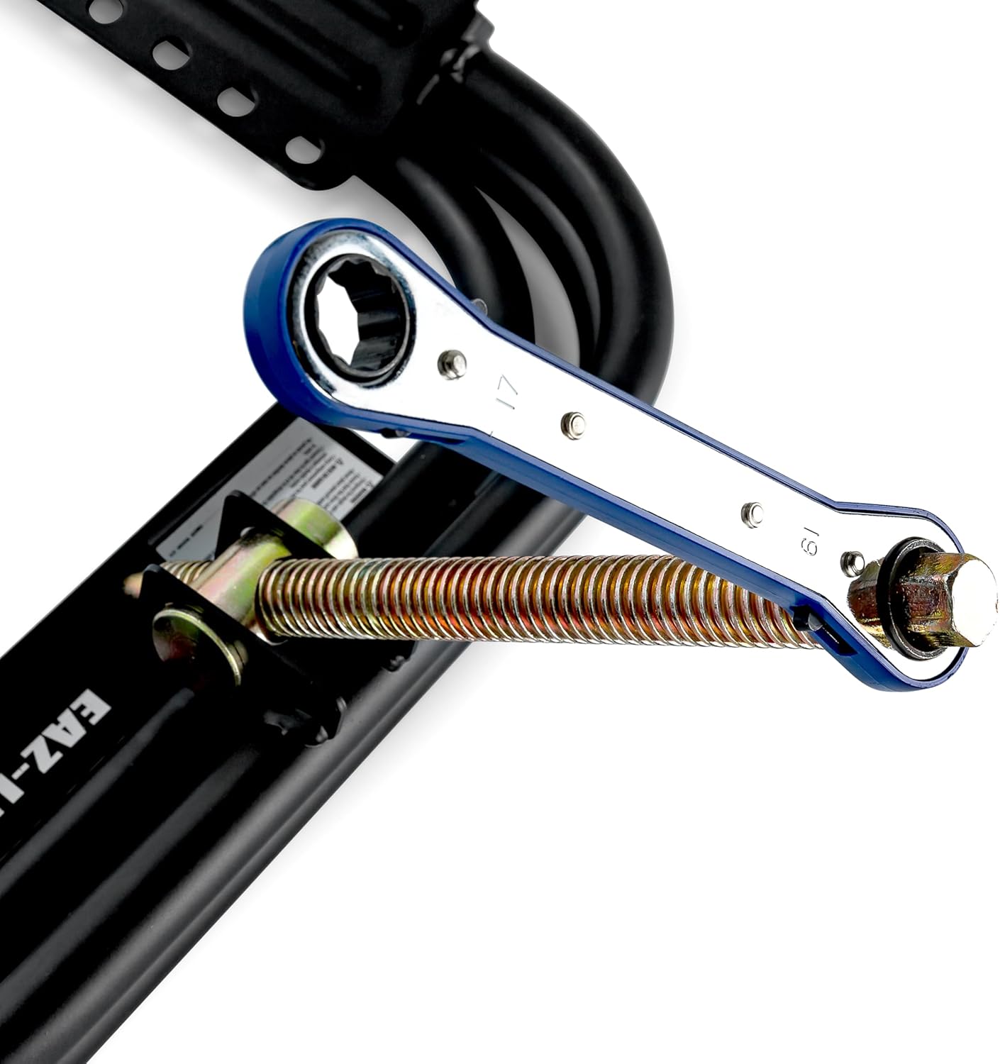 Camco Eaz-Lift Trailer Tire Leveler - for Light Single Axle Trailers & Load Rating of 2000lb - Features Heavy-Duty Powder-Coated Steel Design & Embossed Tire Pads for Added Traction (48845)