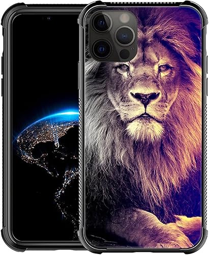 DAIZAG Funda compatible con iPhone 13, funda de protección contra caídas de mirada de león para iPhone 13, diseño de bordes de TPU suave para iPhone