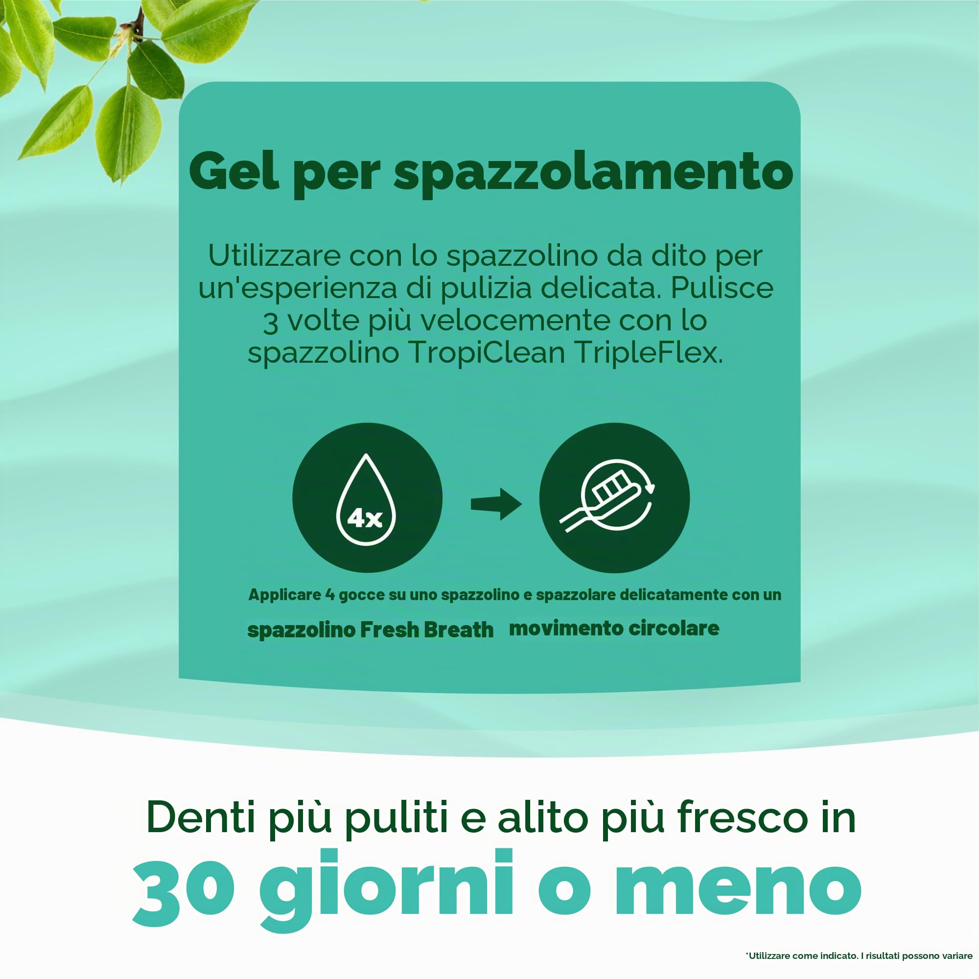 TropiClean Fresh Breath Puppy, kit per l'igiene orale, deodorante per l'alito, kit completo di spazzolini da denti per cani per cuccioli, aiuta a rimuovere placca e tartaro, per cuccioli, 59 ml (la confezione può variare)