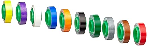 3M Scotch Code Wire Marker Tape Refill Roll SDR-MC, Black, Blue, Brown, Green, Gray, Orange, Red, Violet, White, Yellow (Pack of 10)