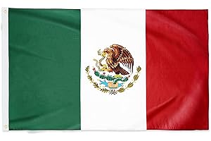 DANF 3x5 Feet Mexican Flag with Double Stitched Quality