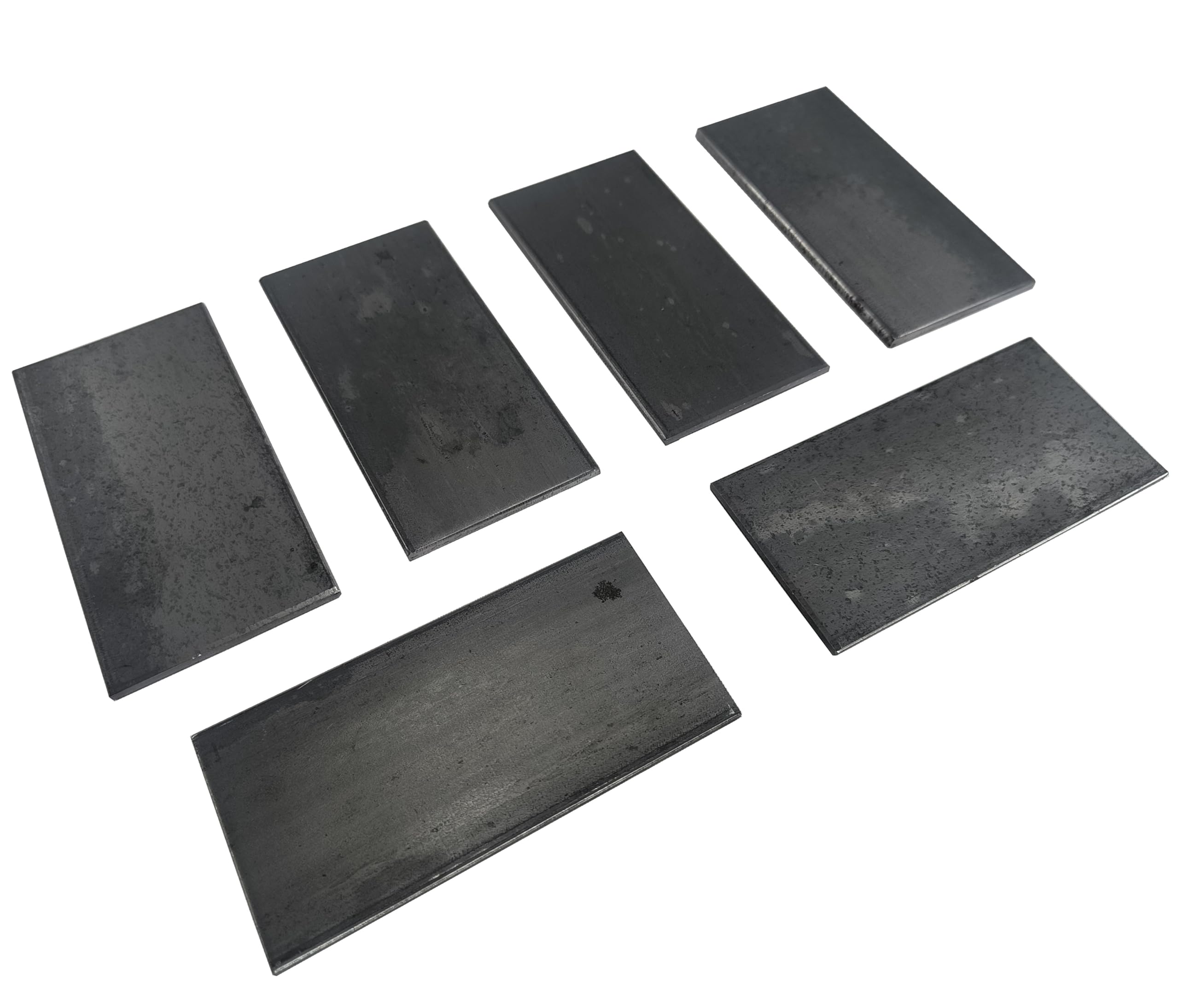 Cupones de soldadura para práctica de soldadura, 2 x 4 pulgadas, acero suave de 1/8 pulgadas, paquete de 6 unidades