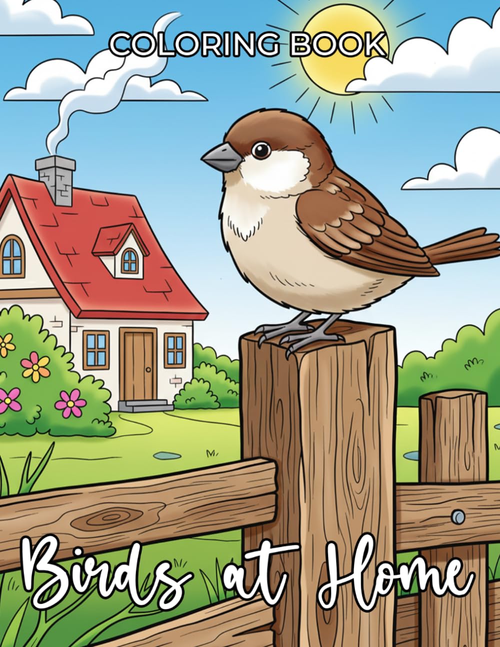 Birds at Home Coloring Book: Realistic Backyard Birdwatching Art for Nature Lovers and Stress Relief