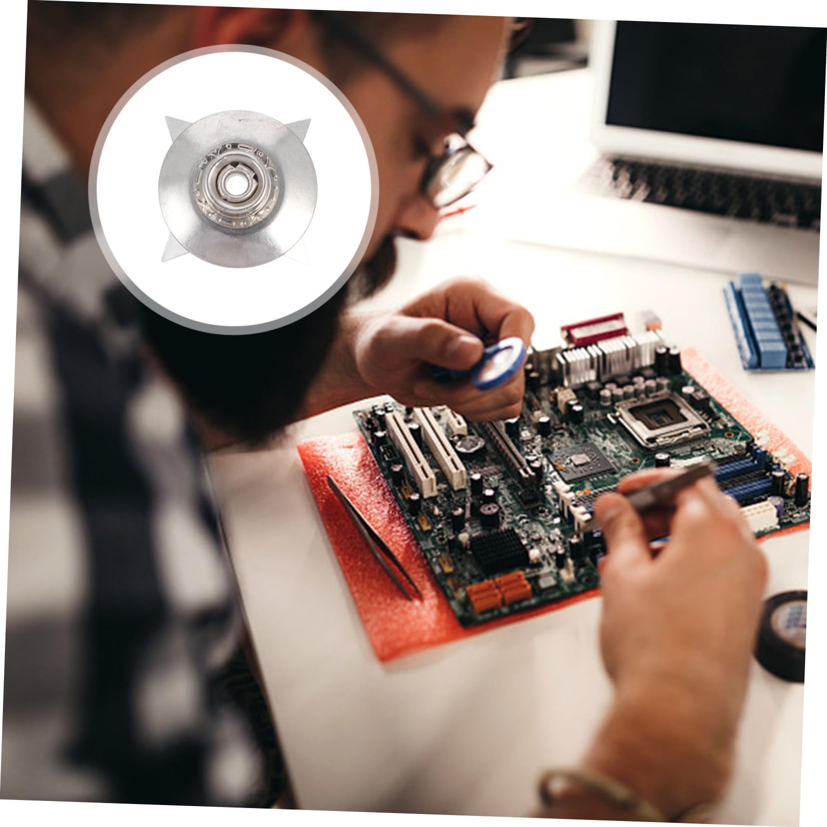 CIYODO 20pcs Stainless Steel Grounding Cable Buckle Static Buckle Practical for Electronic Maintenance