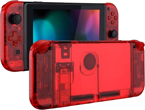 eXtremeRate Placa trasera para consola Nintendo Switch, carcasa NS Joycon (versión D-Pad) con botones de juego completo, carcasa de repuesto para