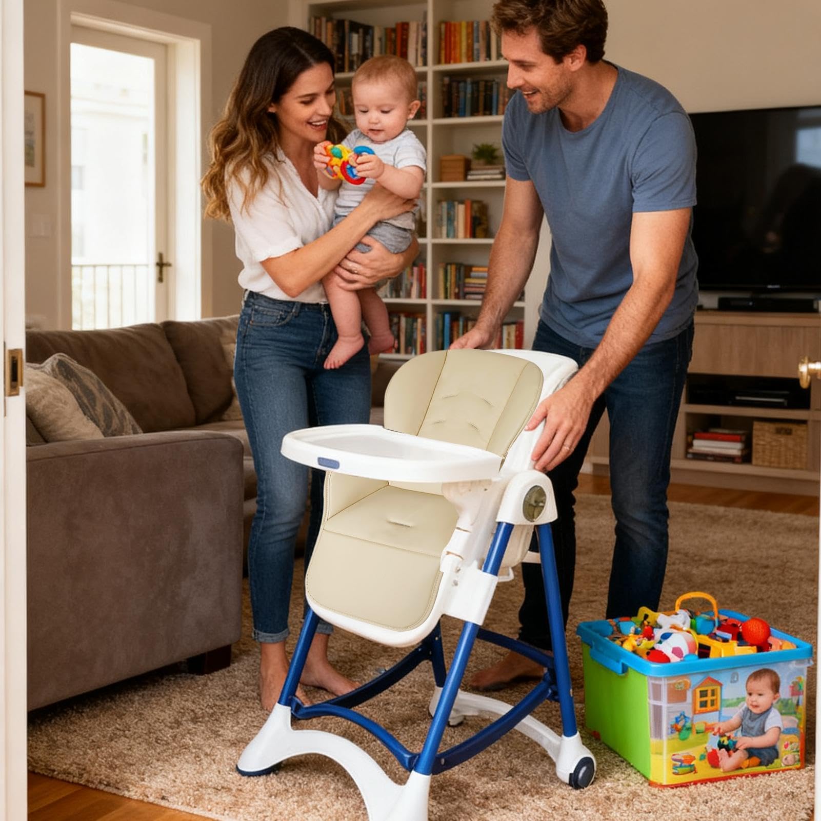 Coprisediola per seggiolone – Cuscino impermeabile da pranzo | Imbottitura morbida in spugna alimentazione bimbi | Piano assorbente universale ragazze ragazzi pasti famiglia