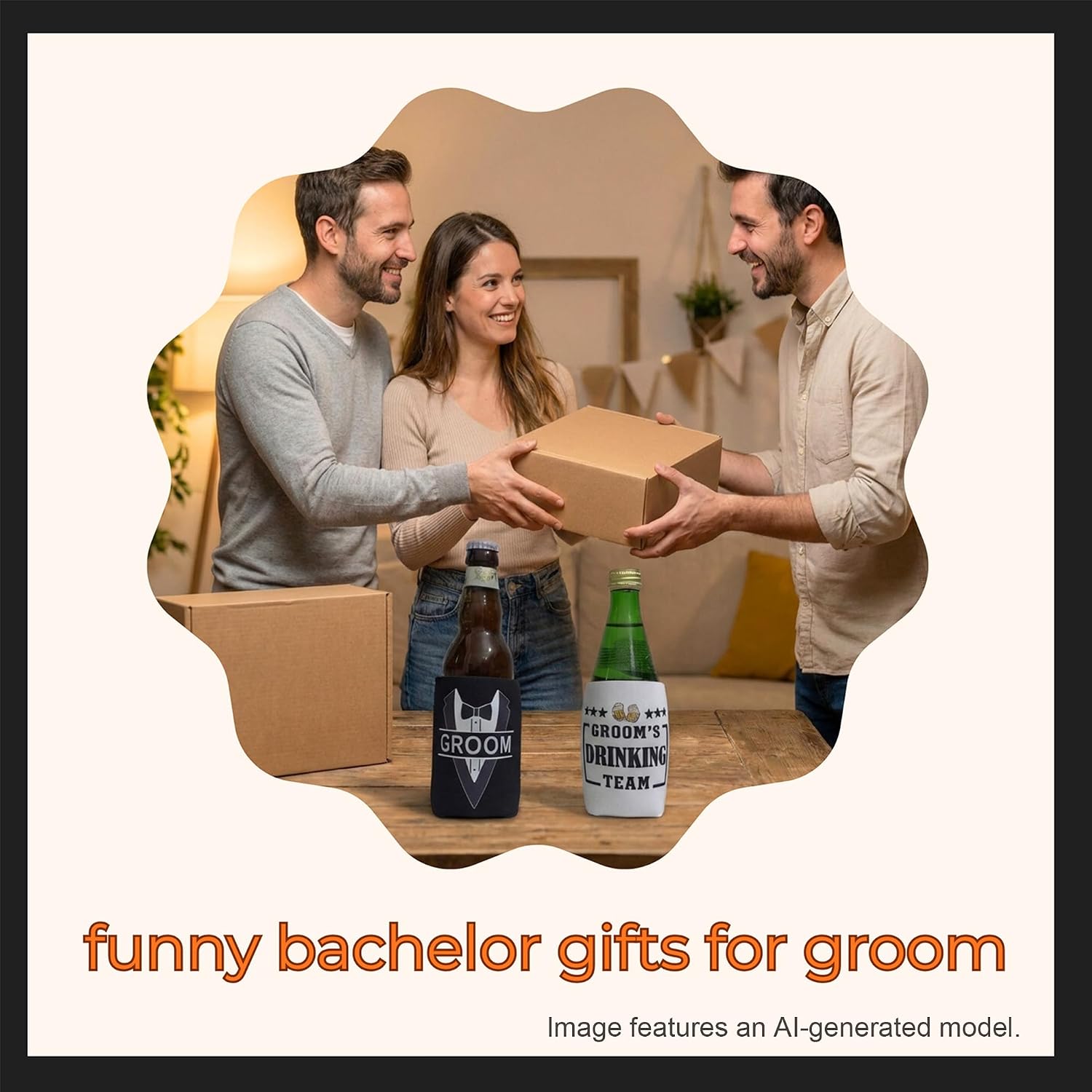 Bachelor Party Can Sleeves, 12 Pack Funny Groomsmen Beer Cozy Wedding Gifts image 5