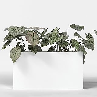 Greenline Fiberglass Alice Rectangle Planter - Indoor/Outdoor Extra Larg...