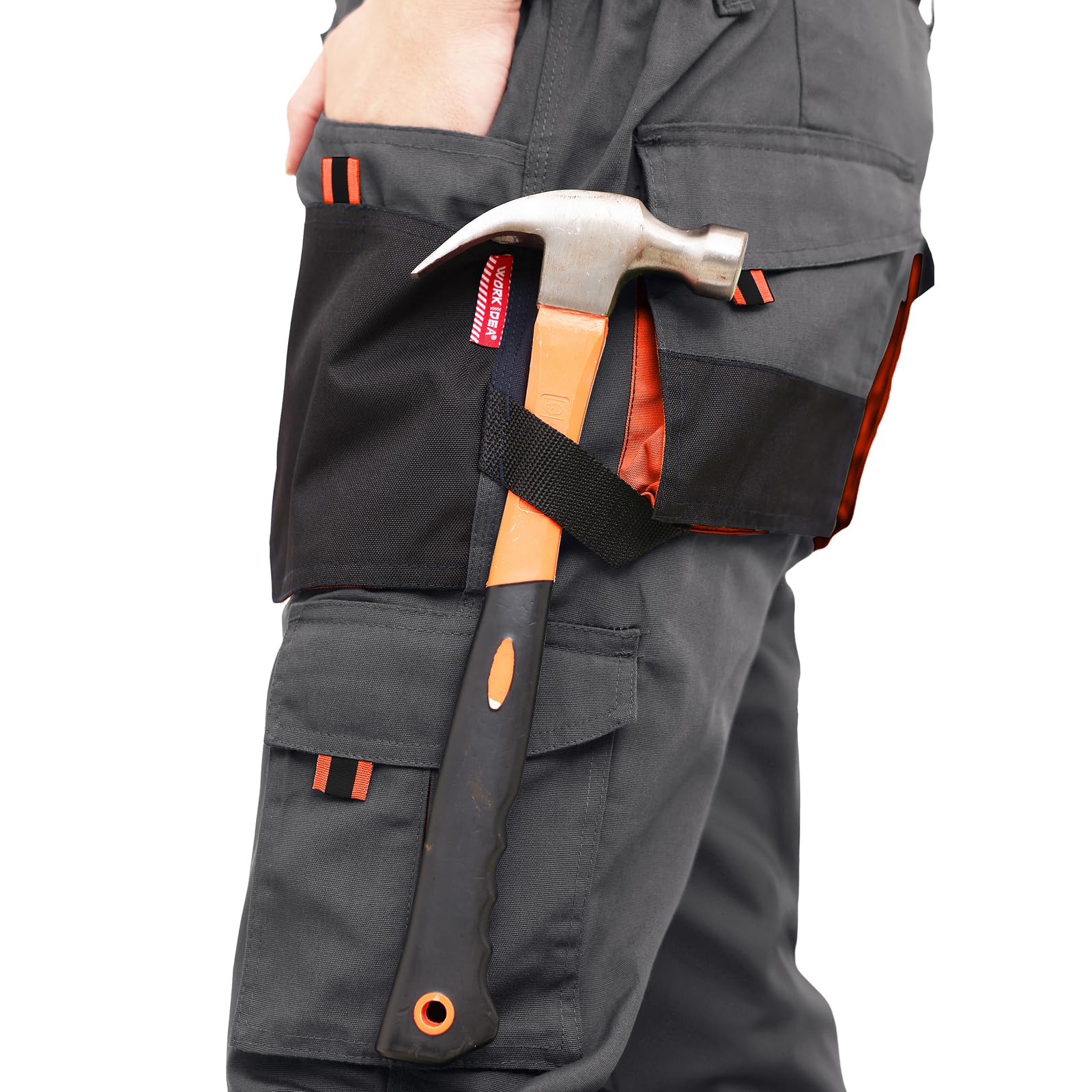 WORK IDEA Pantalon de Travail pour Homme avec Poches à Genoux Oxford en Toile résistante