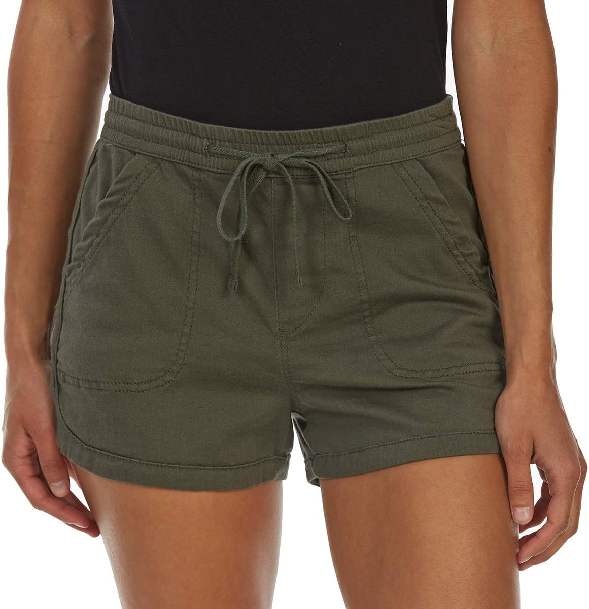Unionbay Womens Drawcord Pull-on Soft Sateen Short