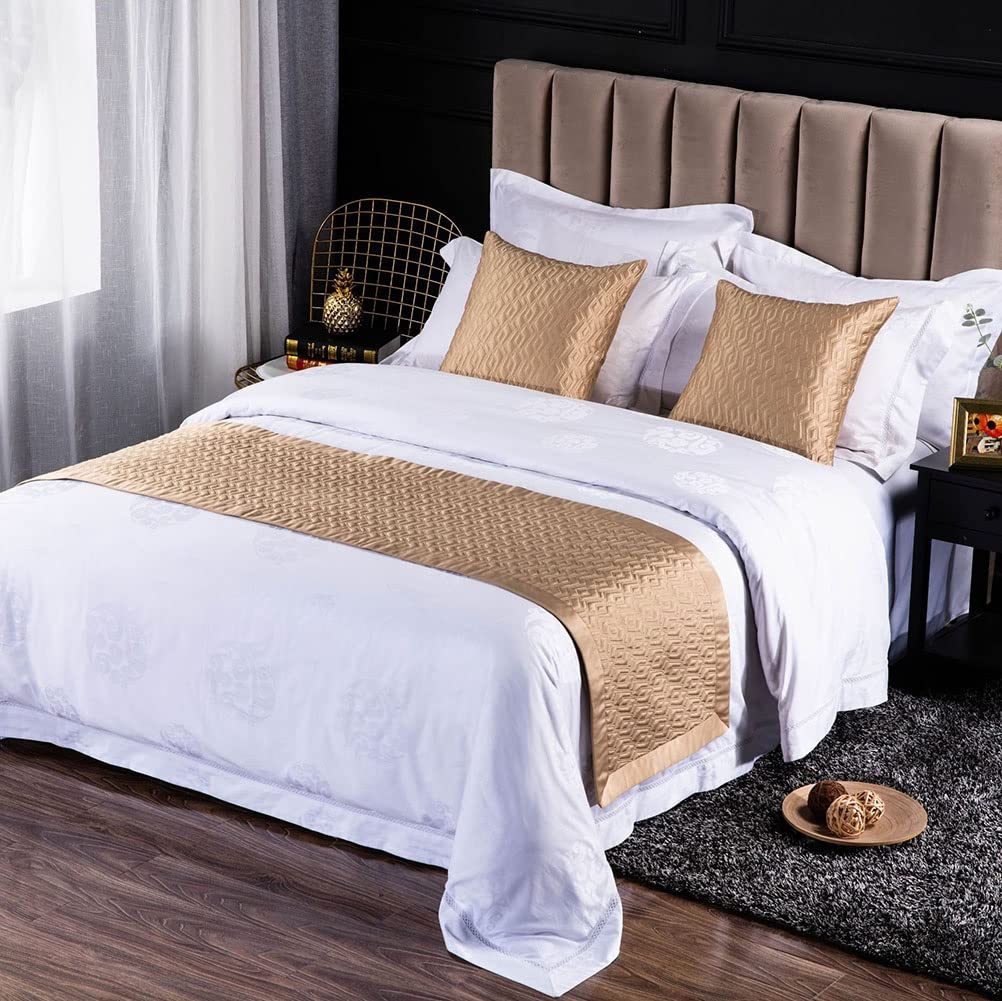 Bed Loper Bed Sjaal Sprei Effen Kleur Zacht Geen Vervagen Bescherming