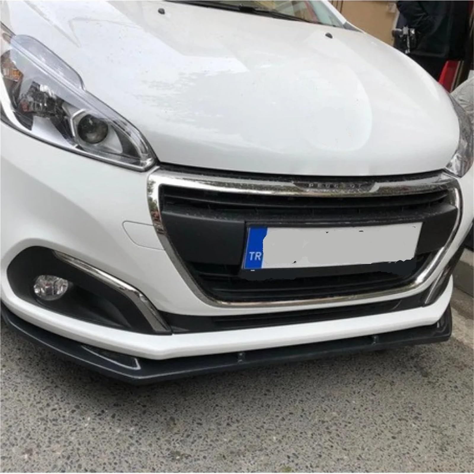 spoiler samochód warga ochronna 3 szt. przedniego zderzaka do Peugeota 208 2012-2018 Zestaw akcesoriów samochodowych Spoiler Splitter Dyfuzor(Gray)