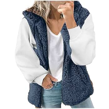AIEOE Teddyfleece Weste Damen - Leichte Ärmelweste Für Herbst & Winter