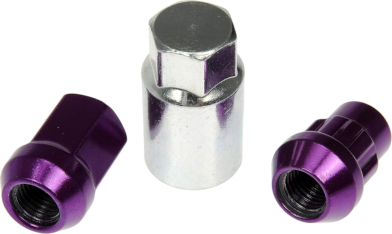 Dorman 713-375J Purple Acorn Wheel Nut Lock Set Compatible with Select Models, 20 Pack