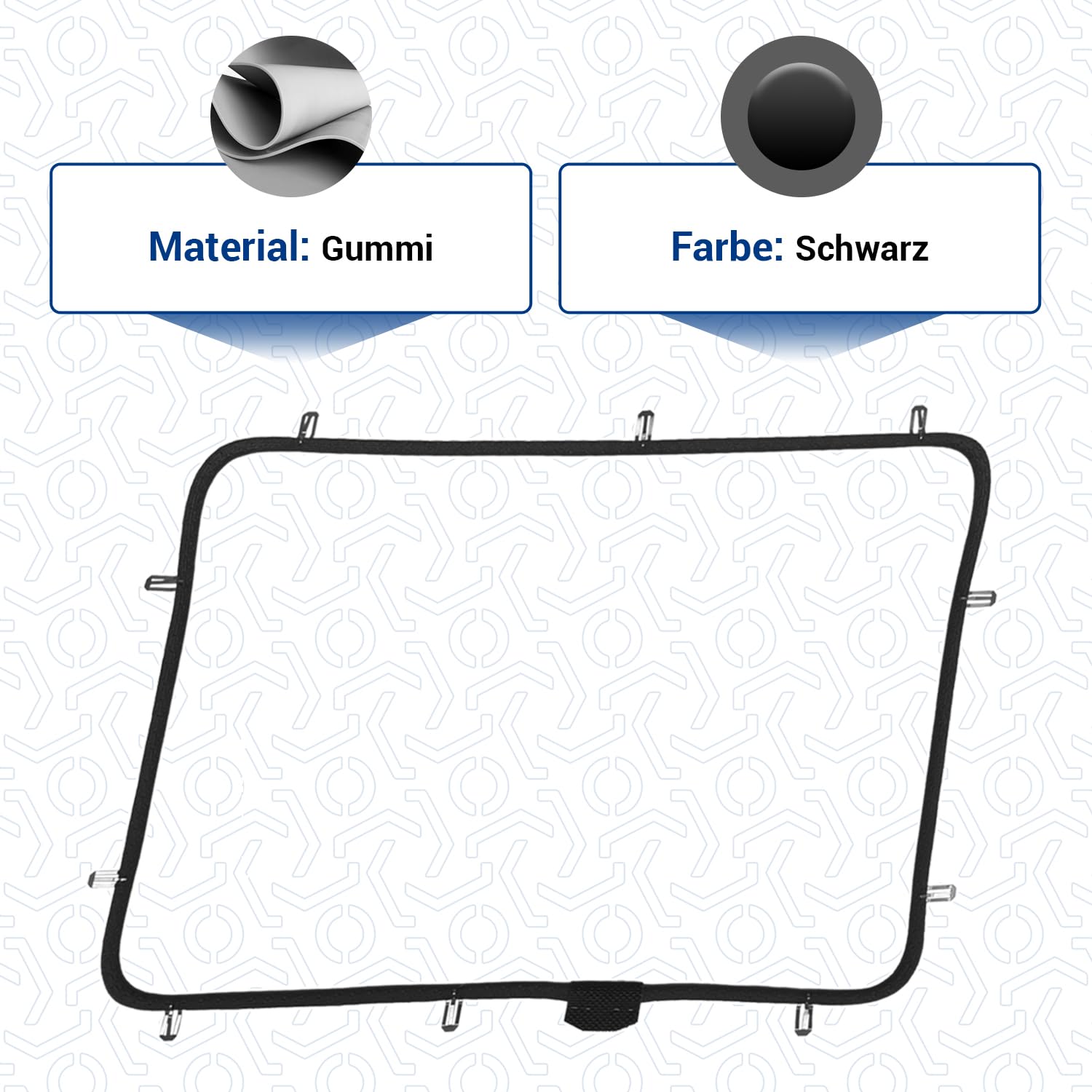 VIOKS Junta de goma para puerta de horno de repuesto para Bosch Siemеns 00491638 | Junta de goma para horno (sustituye a 491638, 10 ganchos, para estufa y horno)