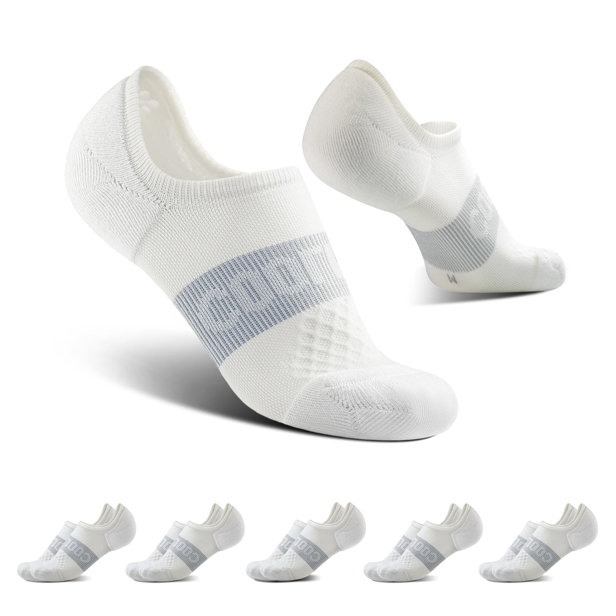 BRISIRA Coolmax Bambou Chaussettes Invisibles Homme Femme 5 Paires Chaussettes Basses Socquettes Contention Sport Running Anti Ampoule 35-38, 39-42, 43-46, 47-49