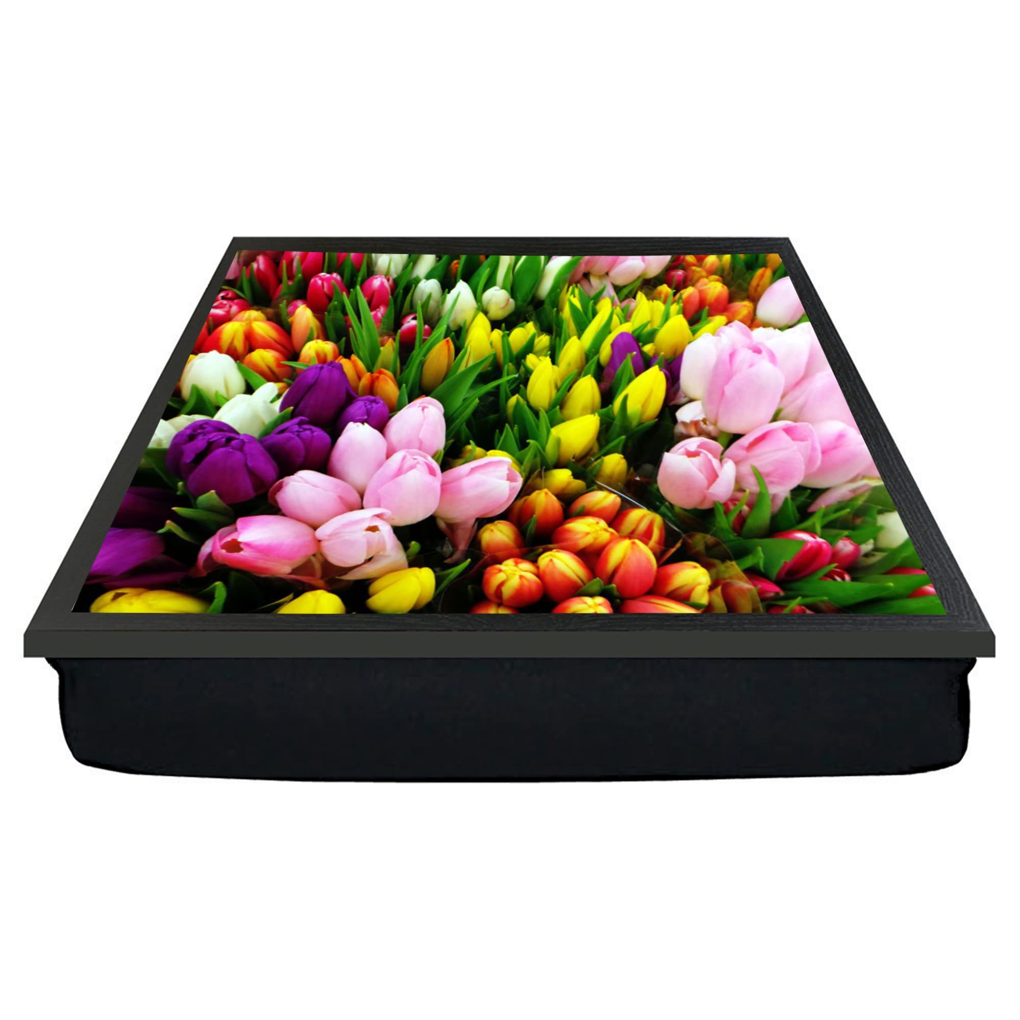 Beautiful Tulips Soft Cushion Lap Tray Gift