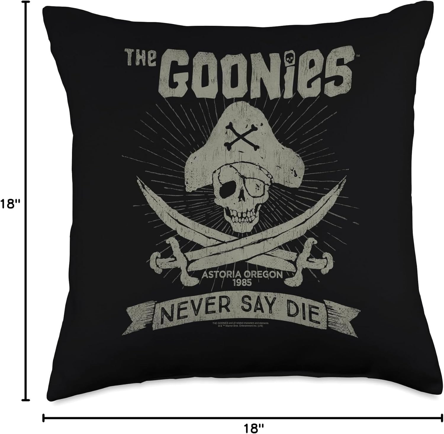 The Goonies Never Say Die Throw Pillow