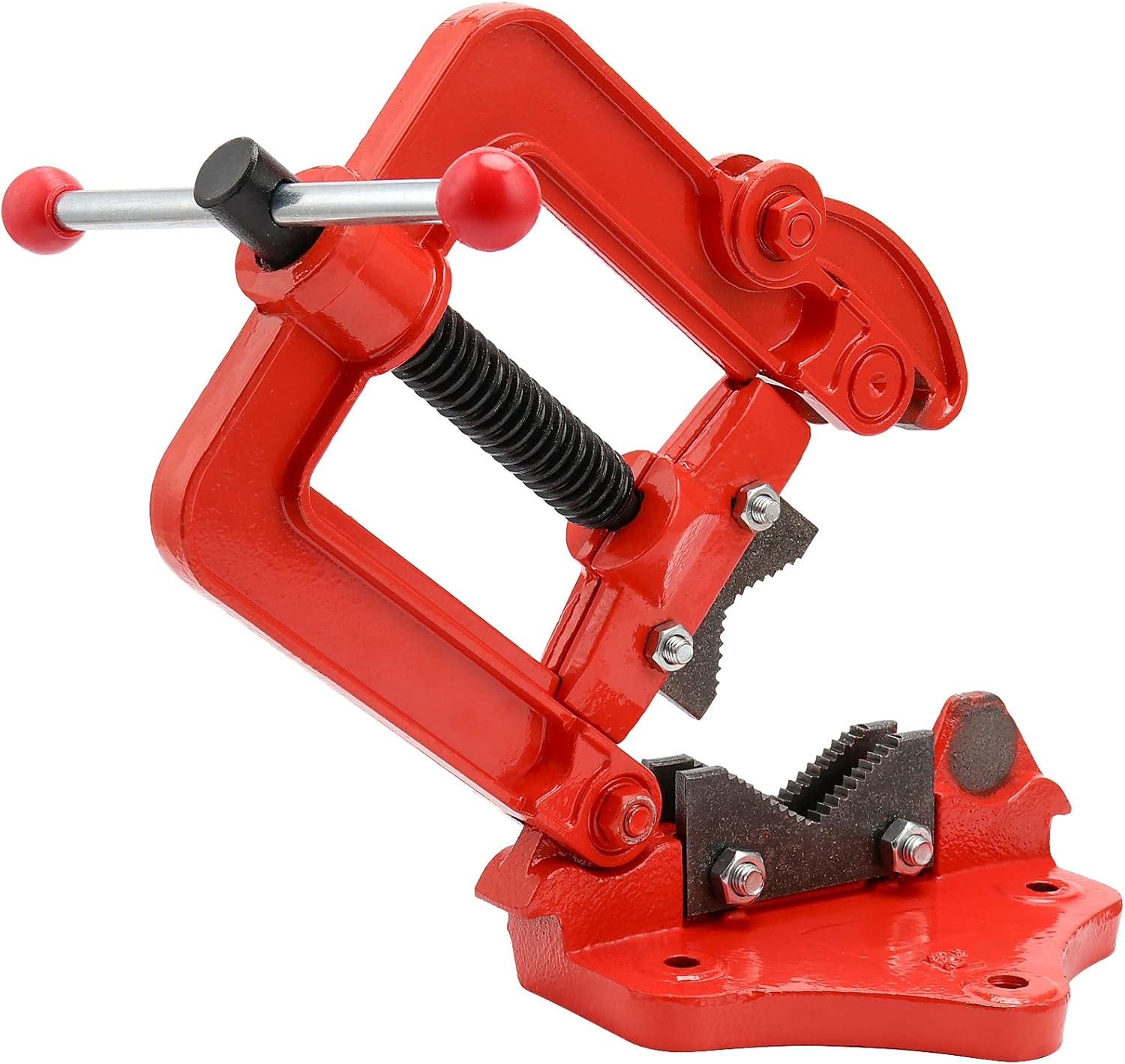 PINGEUI Heavy Duty Pipe Vise, Forged Bench Yoke Pipe Vice for Holding Pipe, Fit for 0.47 Inch - 4.5 Inch Pipes