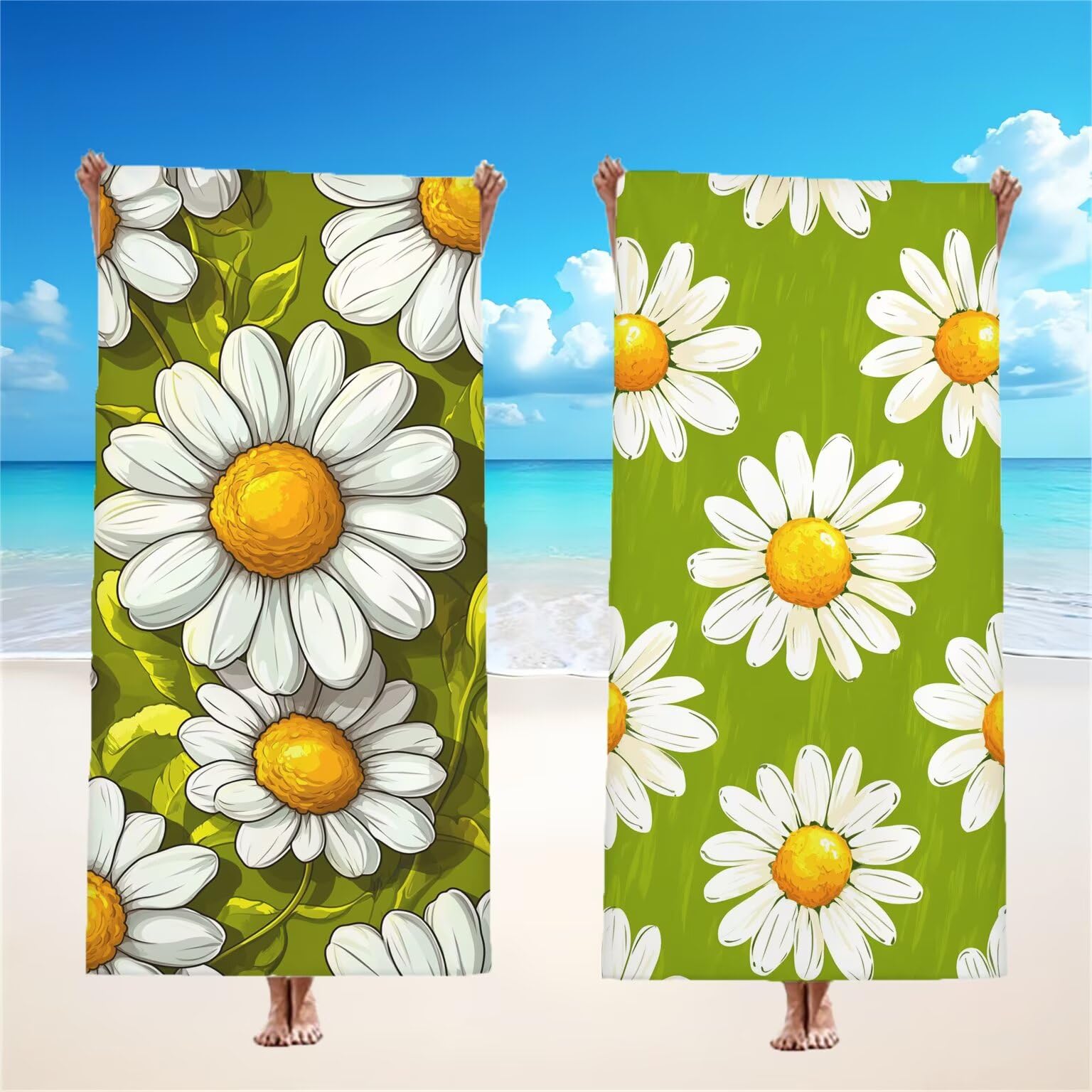 Biały ręcznik plażowy dla dorosłych, ręcznik z mikrofibry 100 x 200 cm, duży, 2 sztuki, ręczniki kąpielowe, unikalne, chłonne, szybkoschnące, odporne na piasek, lekka konstrukcja, do pływania, jogi