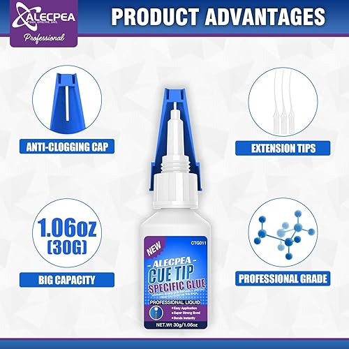 Miniatura 109 de ALECPEA Pegamento de vidrio de 1.06 oz – Adhesivo de secado rápido y resistente a la intemperie para reparación de vidrio, joyas, arte, cristal