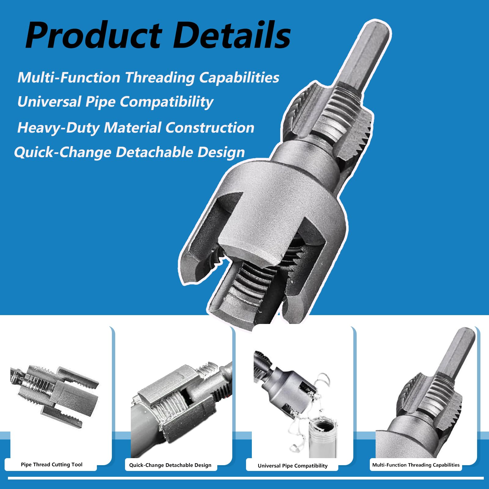 Integrated Internal & External Pipe Threading Tool, Pipe Threading Tool, Internal & External Pipe Threader - Image 3