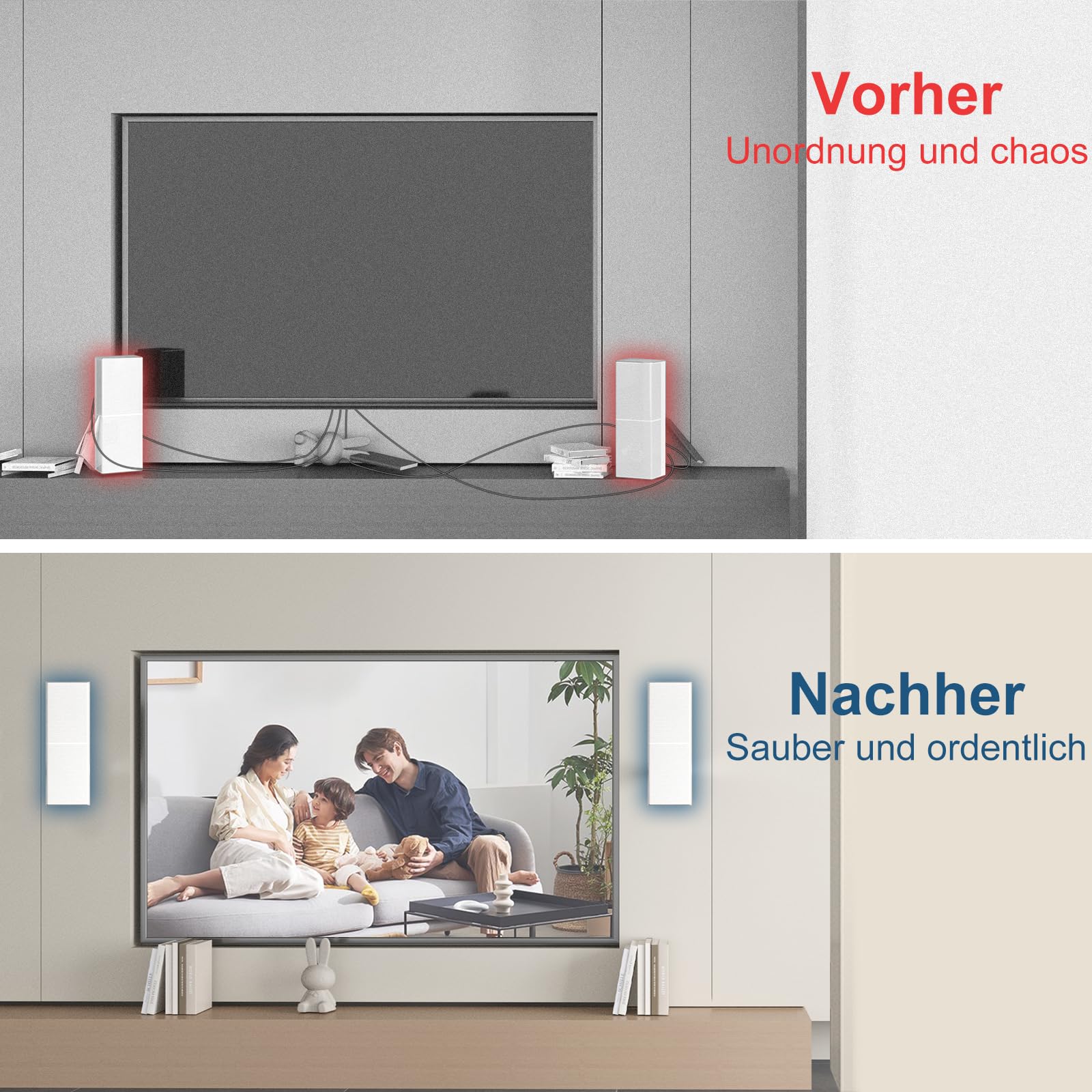 (2 sztuki) uchwyt na głośnik uchwyt ścienny i uchwyt sufitowy do Bose UB-20, UB-20 Series II, WB-50 II, seria Lifestyle, seria Soundtouch, regulowany kąt głośnika, uchwyt ścienny - biały