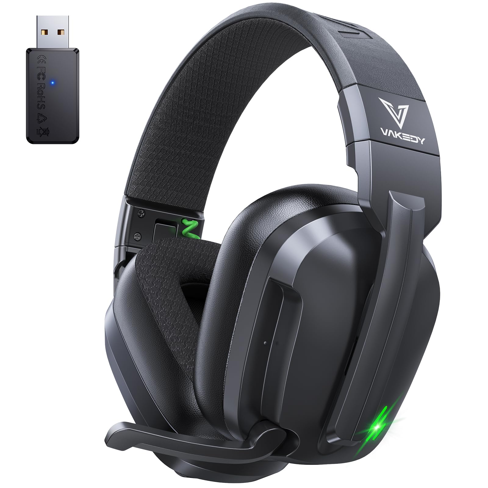 Vakedy HW11 Wireless Gaming Headset in Obsidian Black