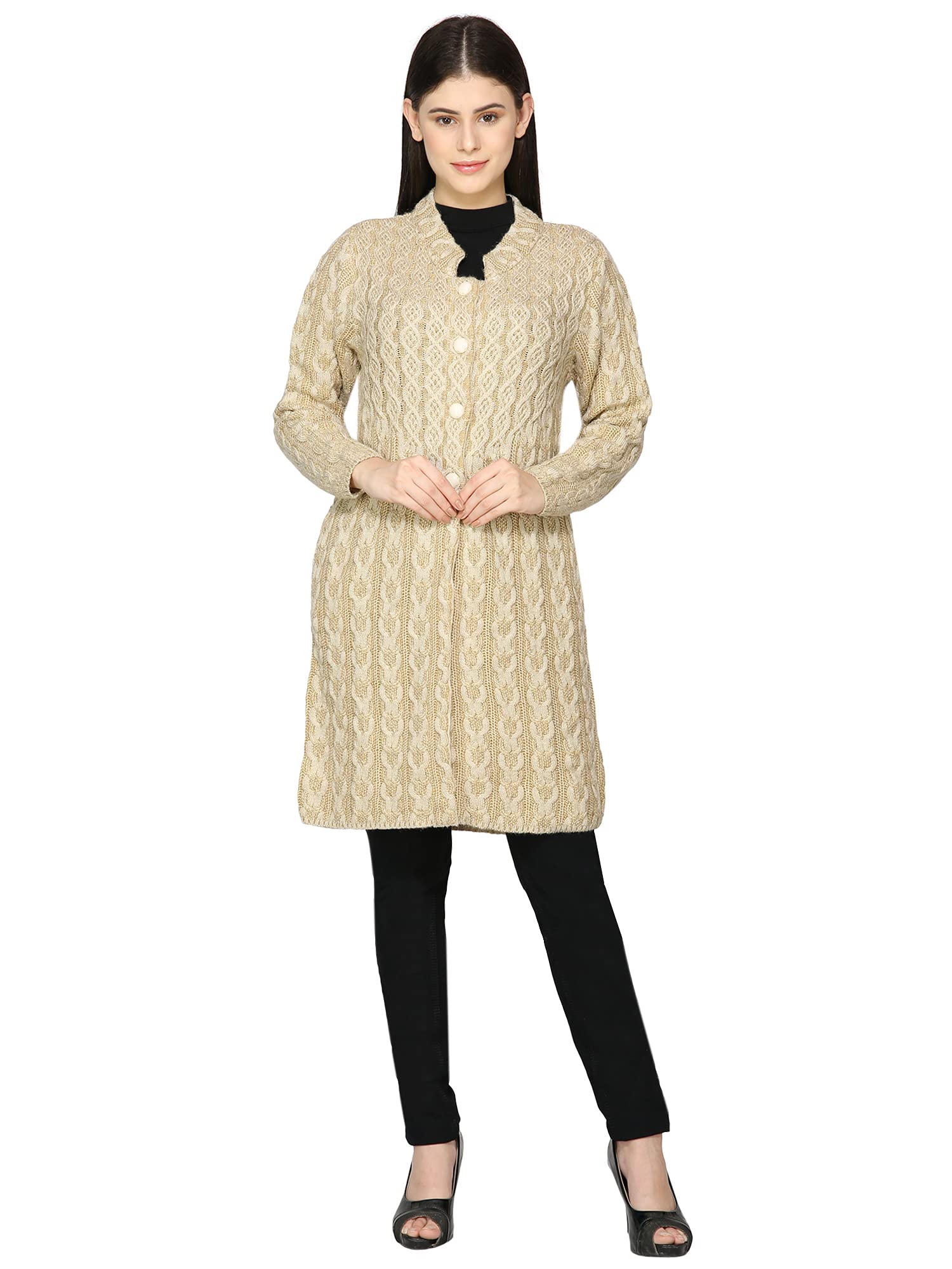 hautemoda Womens Woollen Long Sweater Cardigan-picture-28