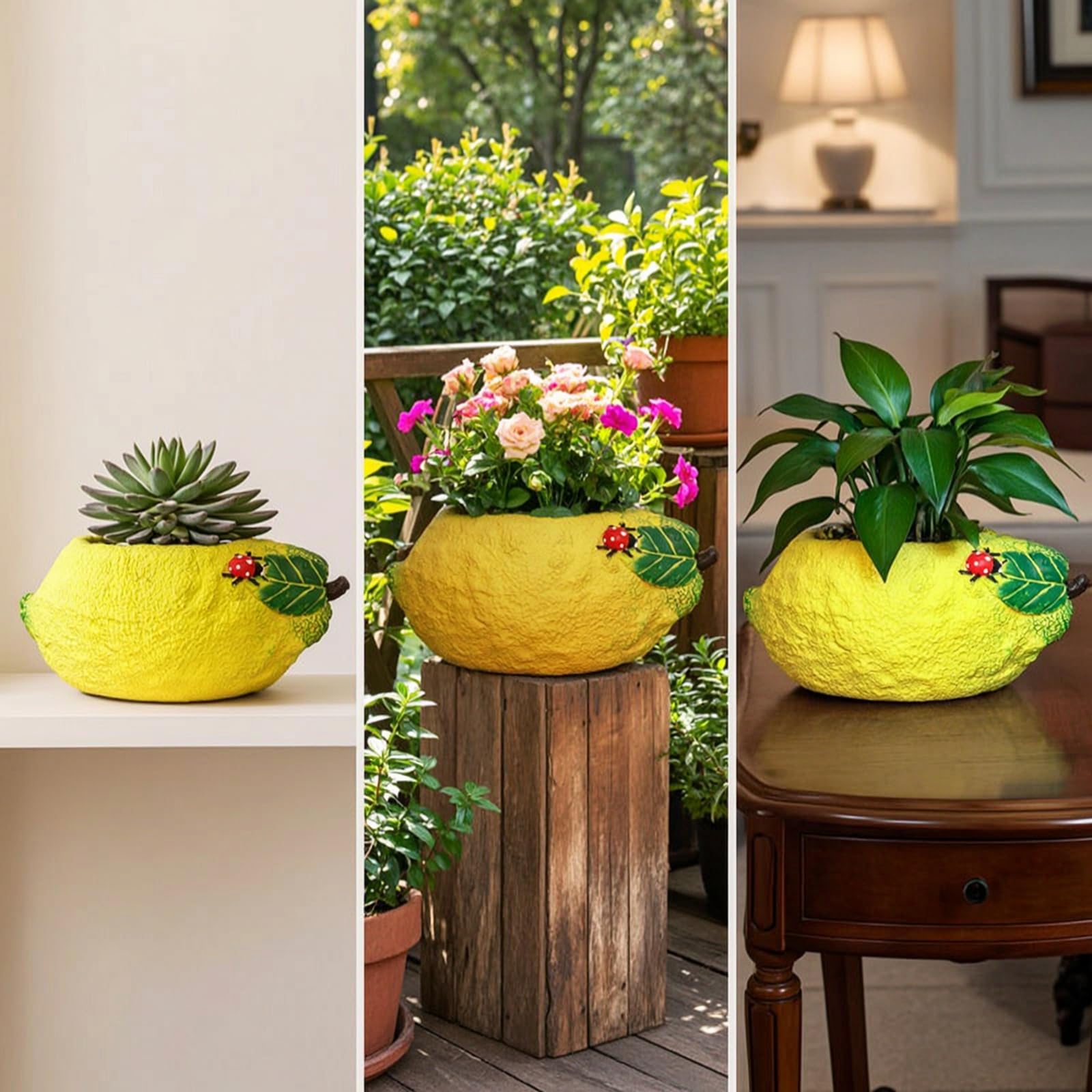 Blumentopf mit Entwässerungsloch Stabil Pflanztopf mit Entwässerungsloch Stabil Pflanzgefäß für Garten, Erdbeer-Heuschrecken-Blumentopf Mit Loch