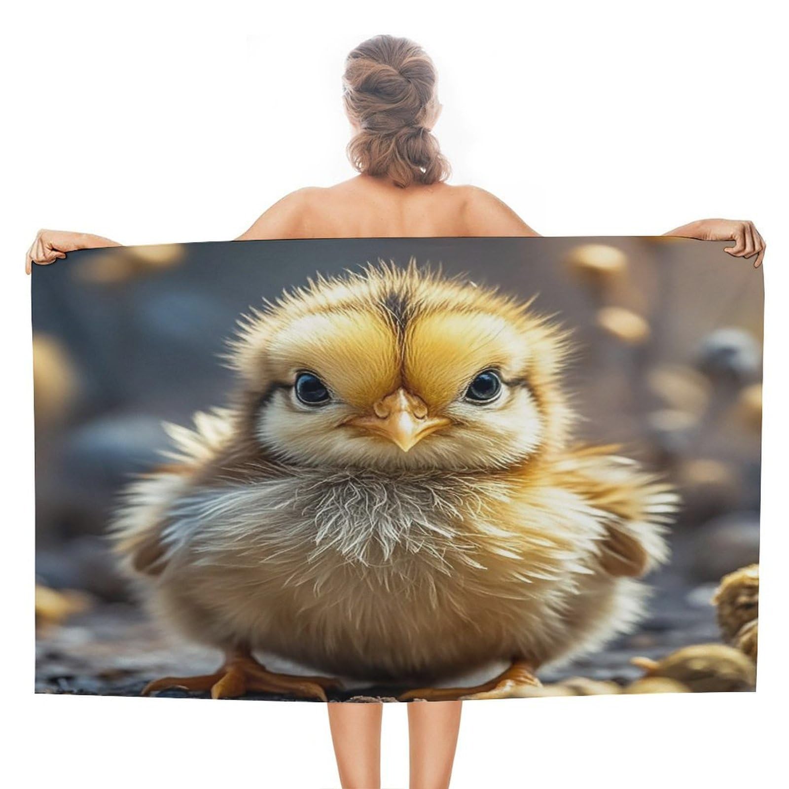 FekiLoot Chicken Chick Beach Towel Absorbent & Quick Dry Pool Towels 31 X 51 Inches Extra Large Sandfree Beach Blanket Towels Soft Lightweight Travel Towel for Swim Yoga Camping