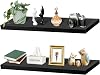 LaVie Home Floating Shelves, 36 Inch Wall Shelf Set of 2, Hanging Shelf with Invisible Brackets, Wall Decor for Bathroom, Bedroom, Living Room, Kitchen Storage, Classic Black