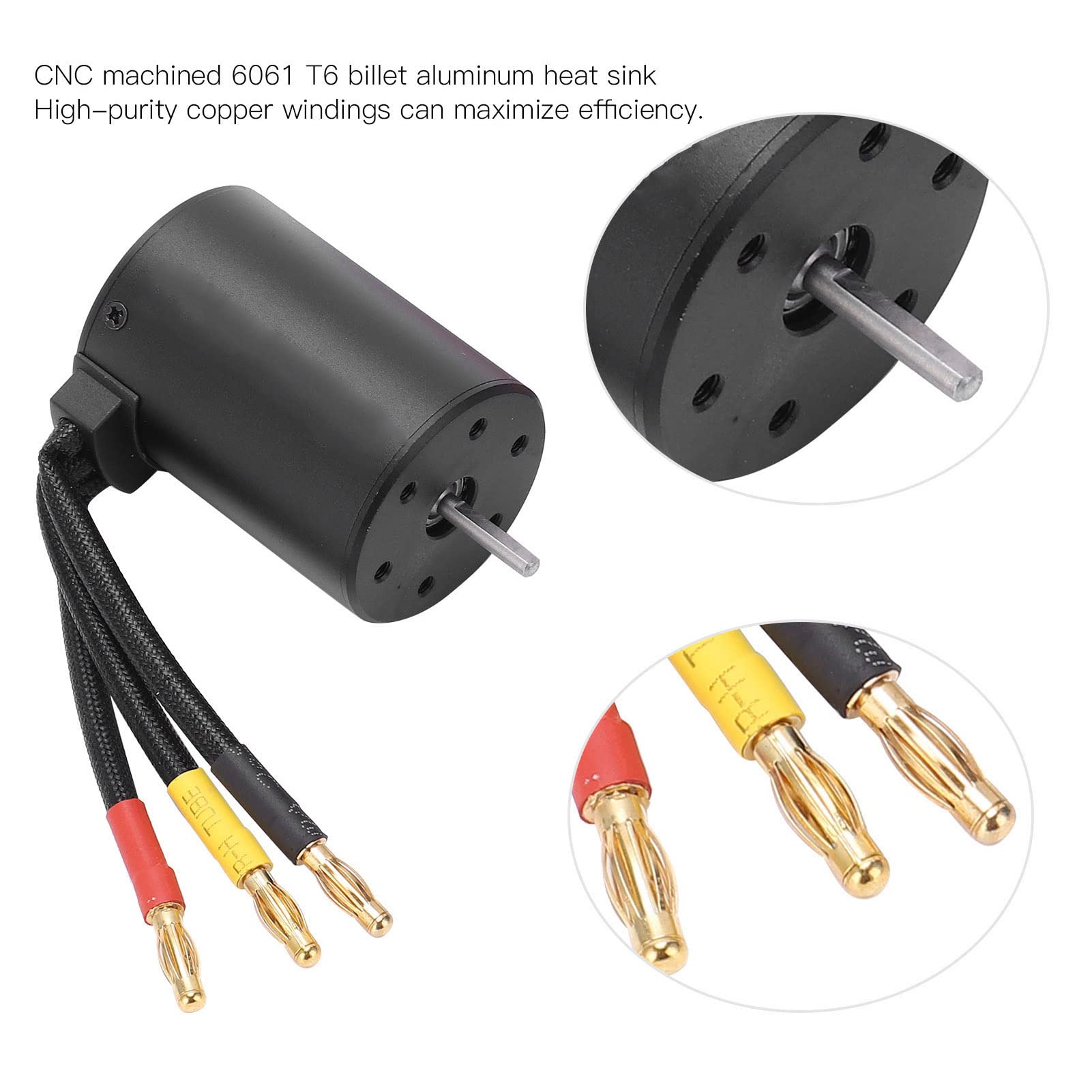 Zestaw Silnika Bezszczotkowego RC 2300KV, Regulator 80A ESC, do Modeli RC | Wodoodporna konstrukcja, wysokiej jakości aluminium, odpowiednia do samochodu RC w skali 1/10