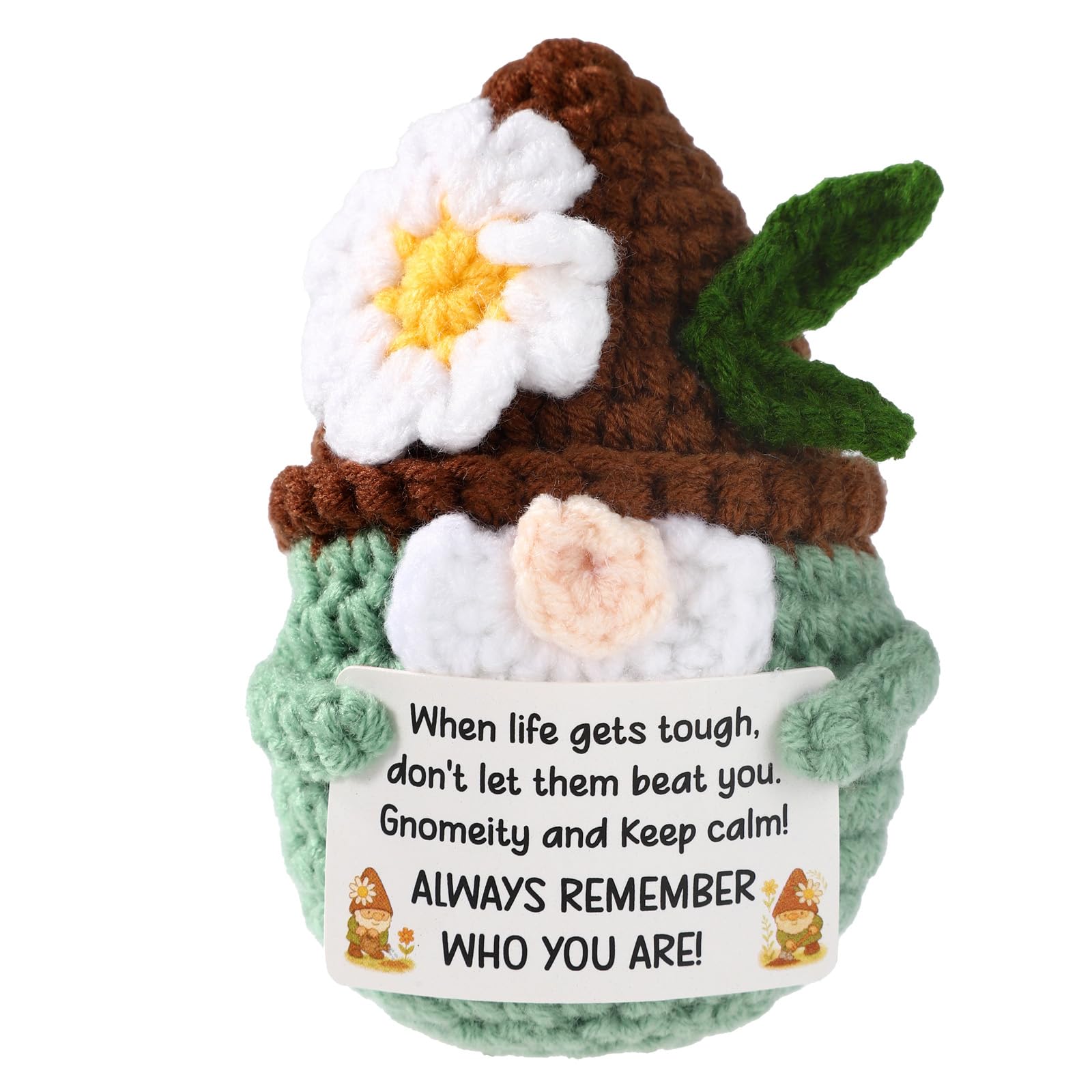 Positive Knitted Gnome Doll