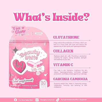 You Glow Babe Beauty White 4 in 1 Glutathione Caps & Beauty White Soap