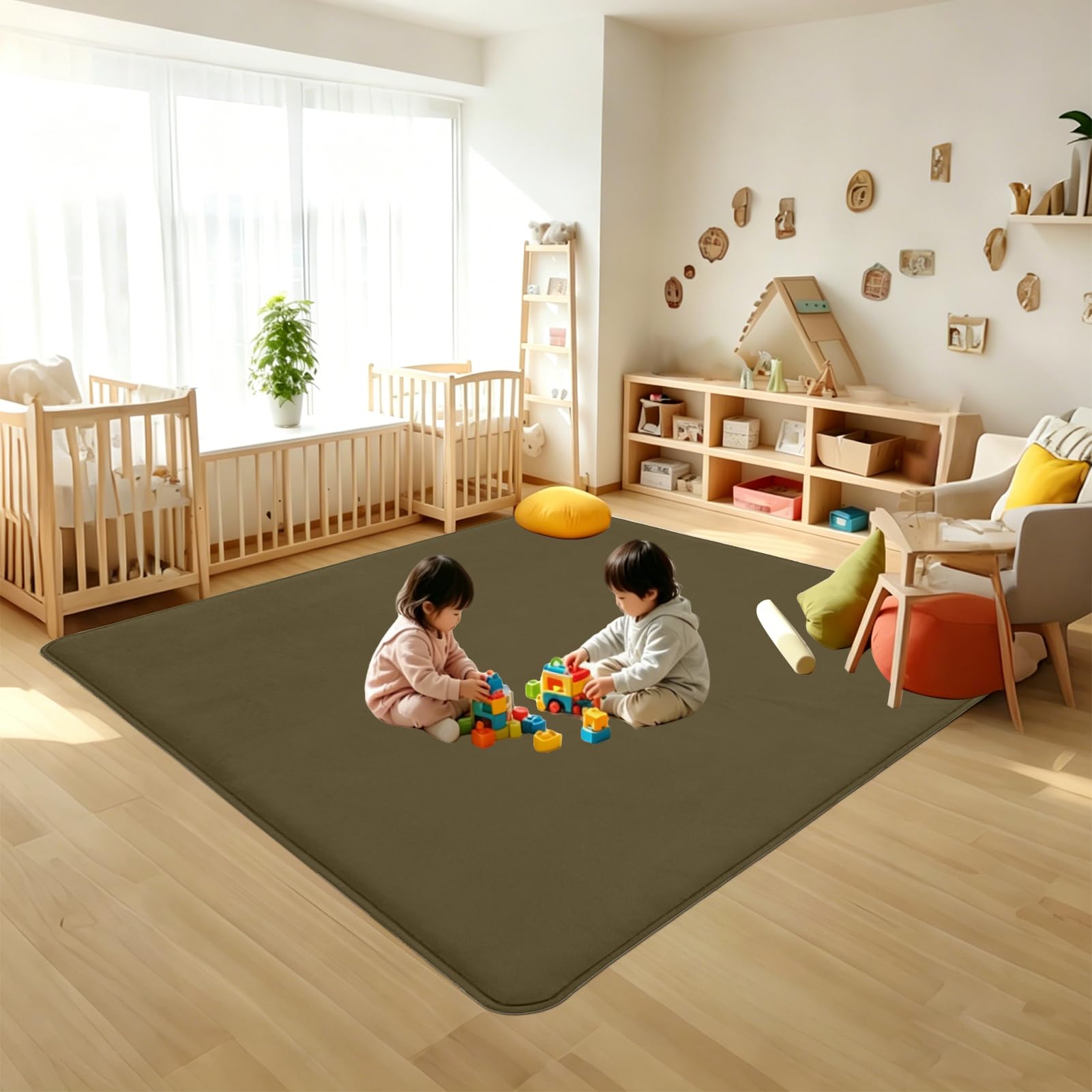 Matelas épais en mousse 3cm contre le sol froid, tapis d'éveil antidérapant lavable