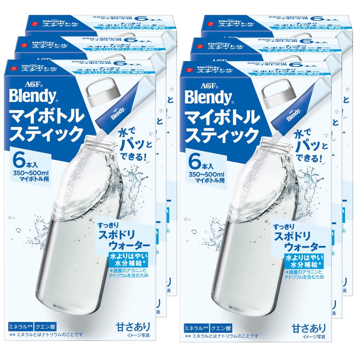 AGF ブレンディ マイボトルスティック すっきりスポドリウォーター 6本×6箱…
