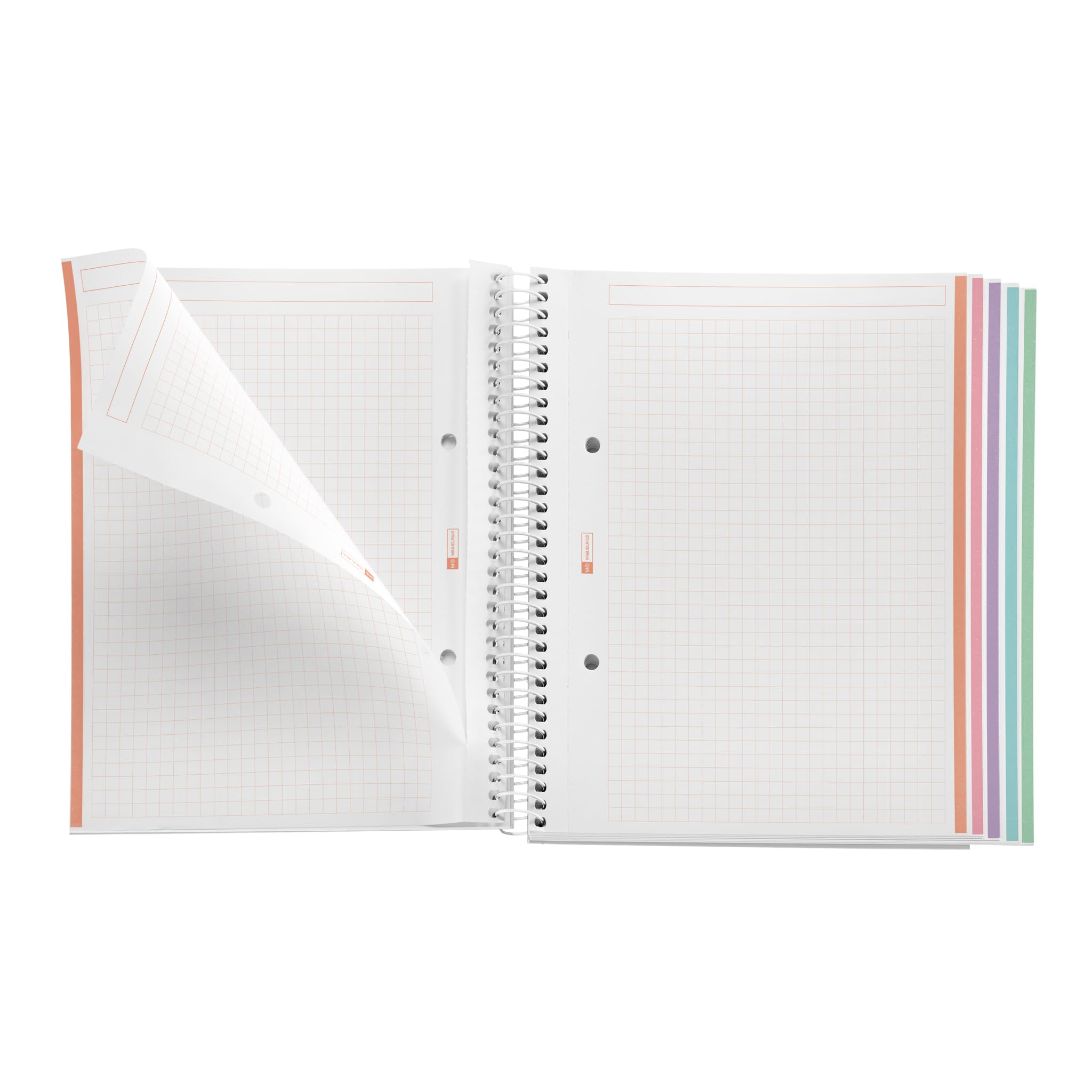 Miquelrius Carnet de notes A5 Emotions 120 feuilles quadrillées 5 mm papier 90 g/m² bleu ciel