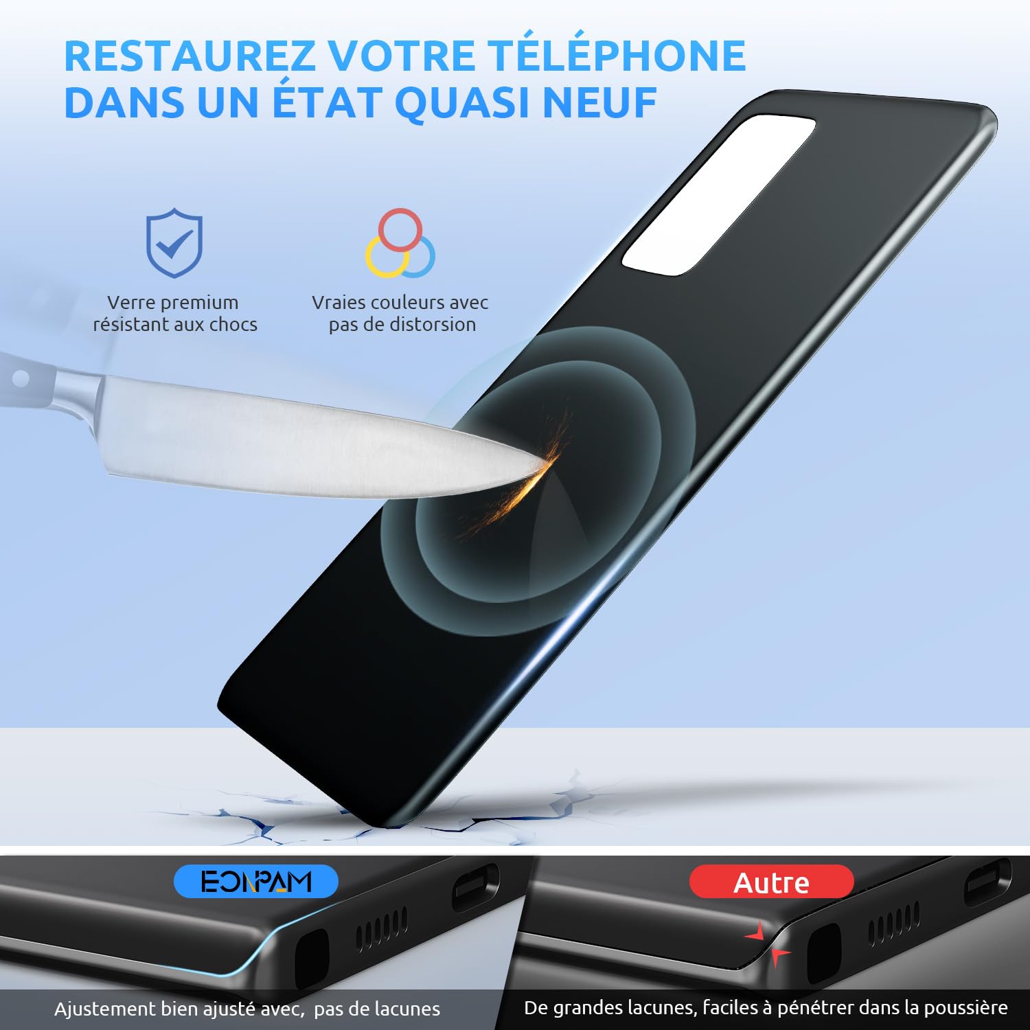 Original Cache Batterie Vitre Arrière Bleu Ciel Pour Xiaomi Redmi Note 12 Pro 5g 5600280m1600