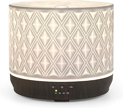 Miniatura 9 de Earnest Living Difusores de aceites esenciales para aceites esenciales, difusor de habitación grande, difusor de cerámica blanca (juego de 2)