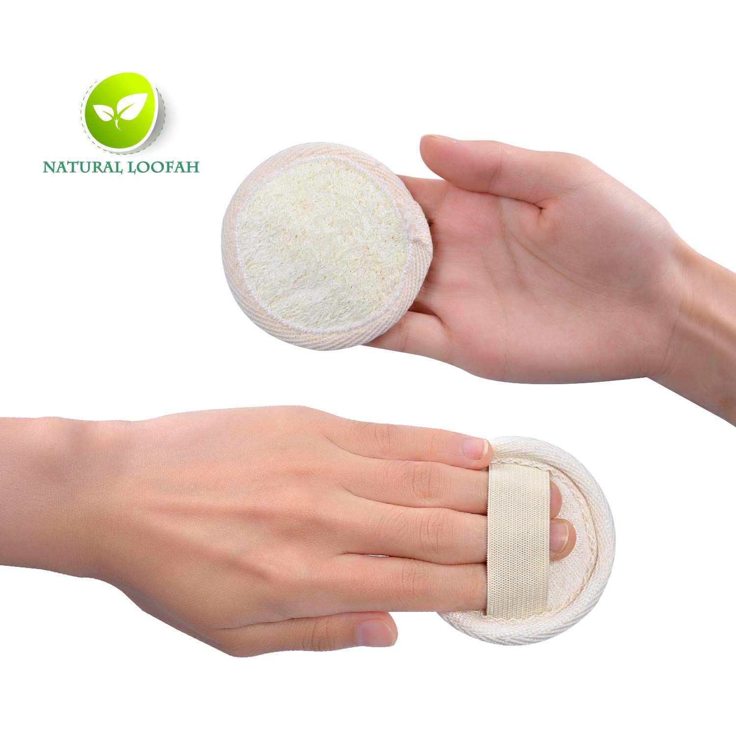 Luffa-Schwämme, Set mit 5 Packungen, Peeling, Luffa, Gesichtsreinigung, 1 Packung große Peeling-Dusche/Bad/Luffa, Körperschrubber für Männer und Frauen (100% natürlich)