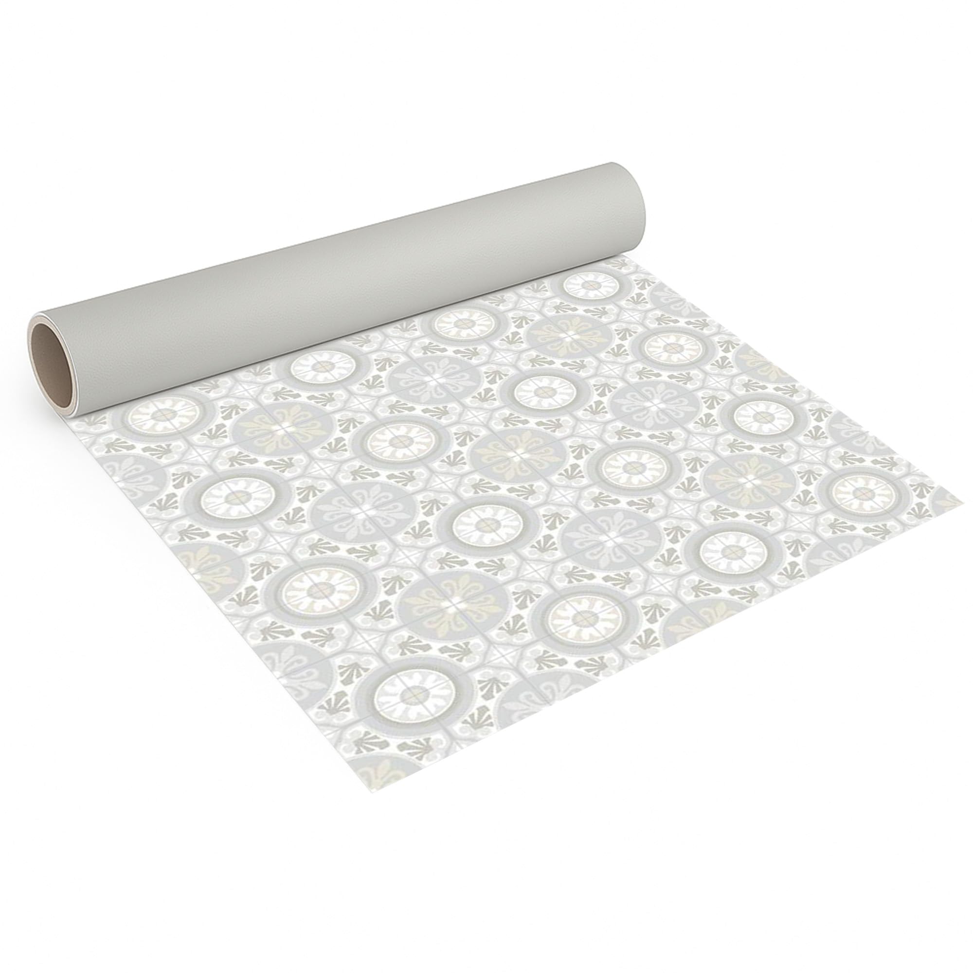 CV Bodenbelag Fliese Lagos, 350x200 cm, pflegeleichter PVC Vinylboden in Fliesenoptik, Meterware für Küche und Wohnzimmer