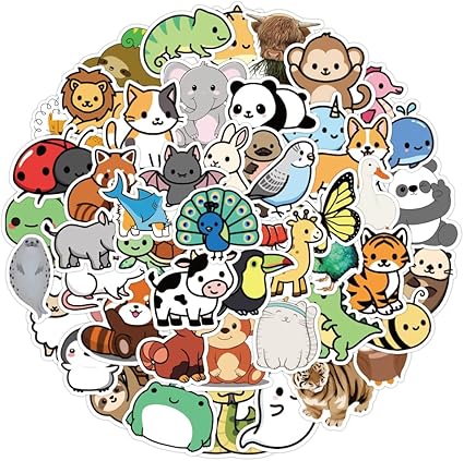 Amazon Co Jp 100枚かわいい動物ステッカーセット アニマル防水シール スーツケース バイク ヘルメットなど適用 文房具 オフィス用品