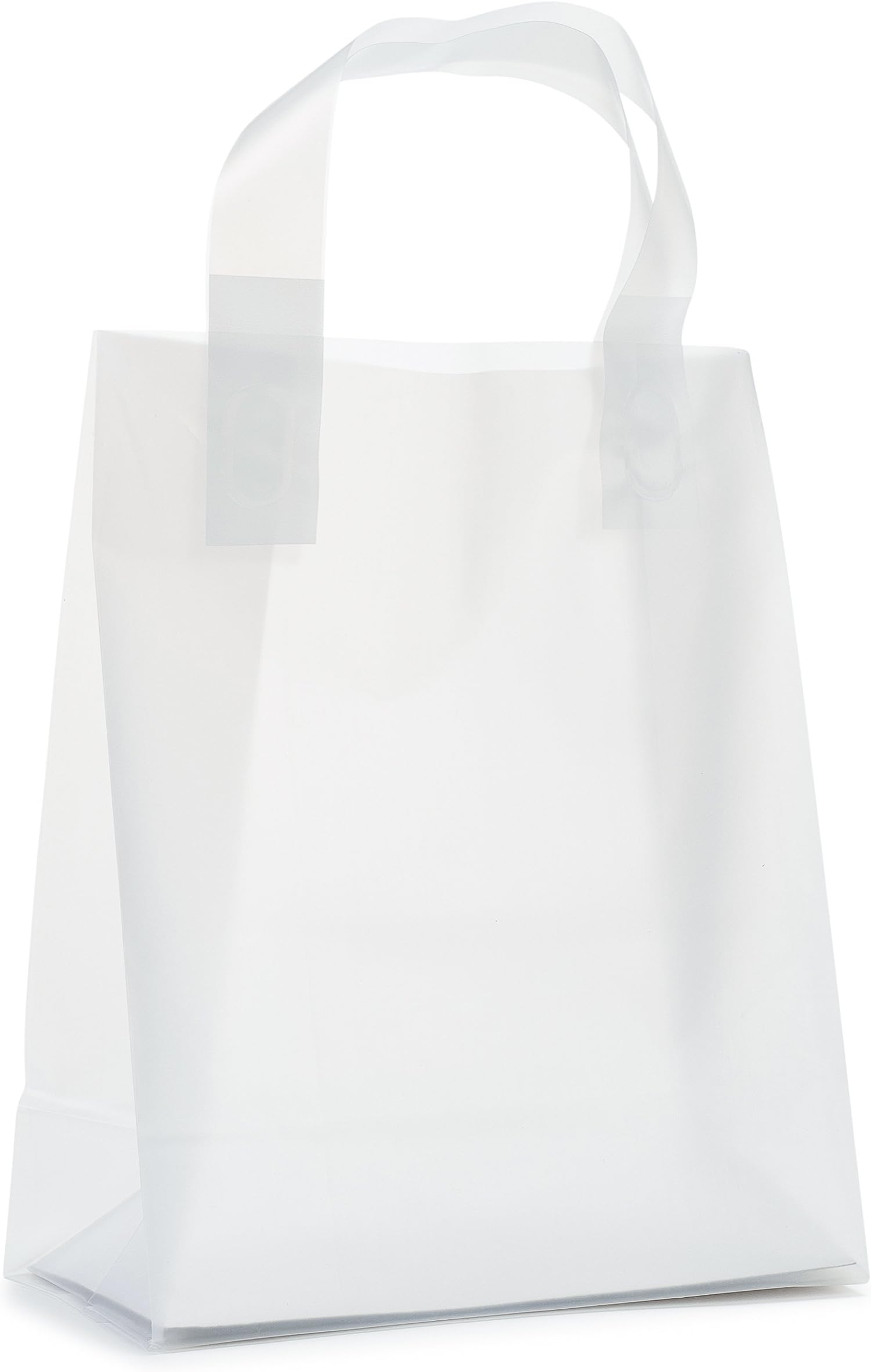 Incredible Packaging- Heavy Duty Frosted Plastic Retail And Merchandise Bags â Perfect for Clothing, Books, Boutique Shopping Bags With Handles - 50 Count. (Frosty Clear, 16" x 6" x 19")