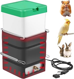 1Set Heated Rabbit Water Bottle 35OZ No Drip Heated Water Bottle for Rabbits Animal USB Powered Rabbit Outdoor for Hamster Guinea Pigs Birds