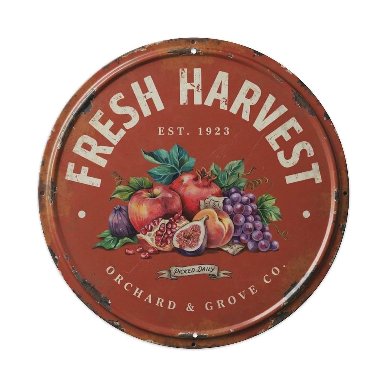 Kitchen-Fruit-Tin Metal Tin Sign Plaque