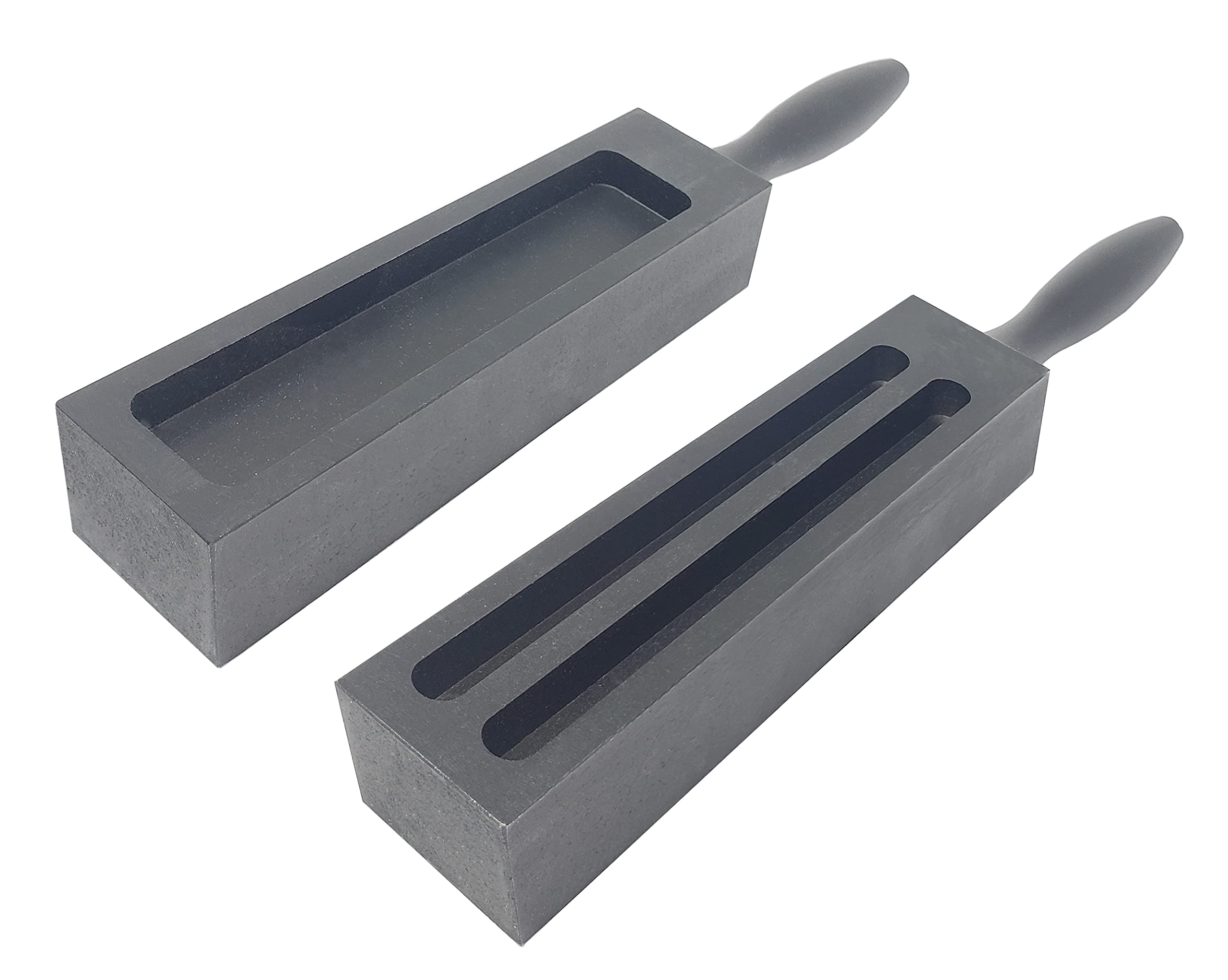 Ingot Mold Double Sided Gray Cast Iron Ingot Mold for Wire Crucible for Melting Casting Refining (Size 2)