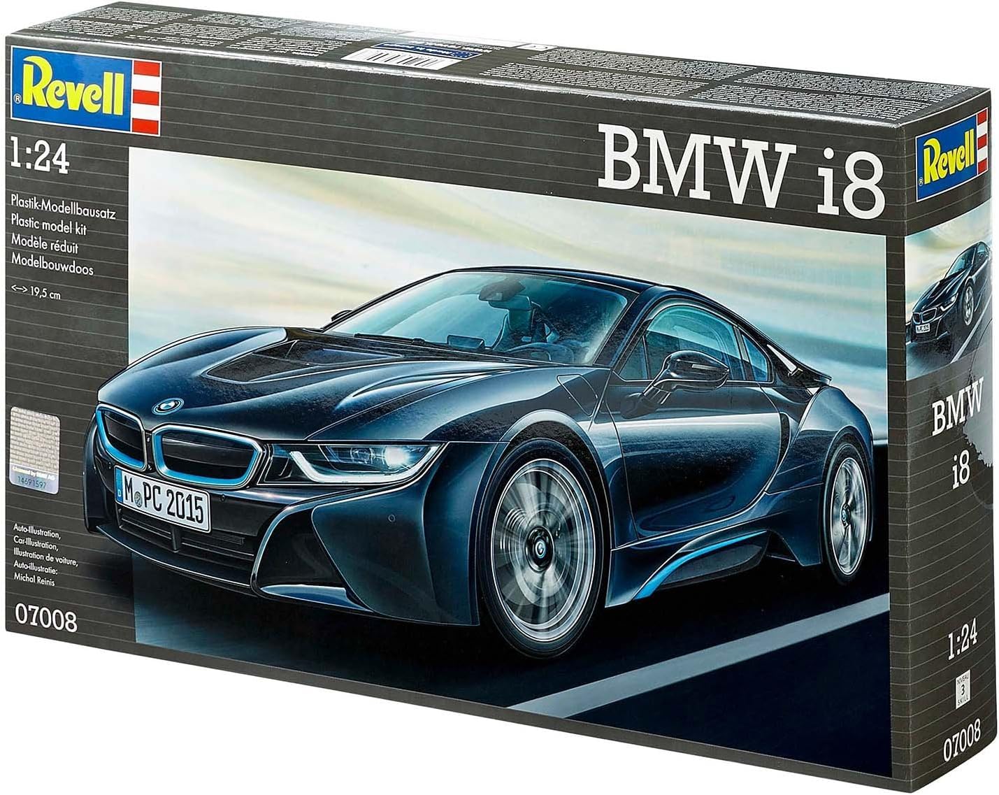 Revell - 07008 - Mbmw I8 - 131 Pièces - Echelle 1/24, Le noir