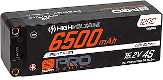 Spektrum 15.2V 6500mAh 4S 120C Smart Pro Race Hardcase HV-LiPo Battery: Tubes, 5mm, SPMX64S120HT
